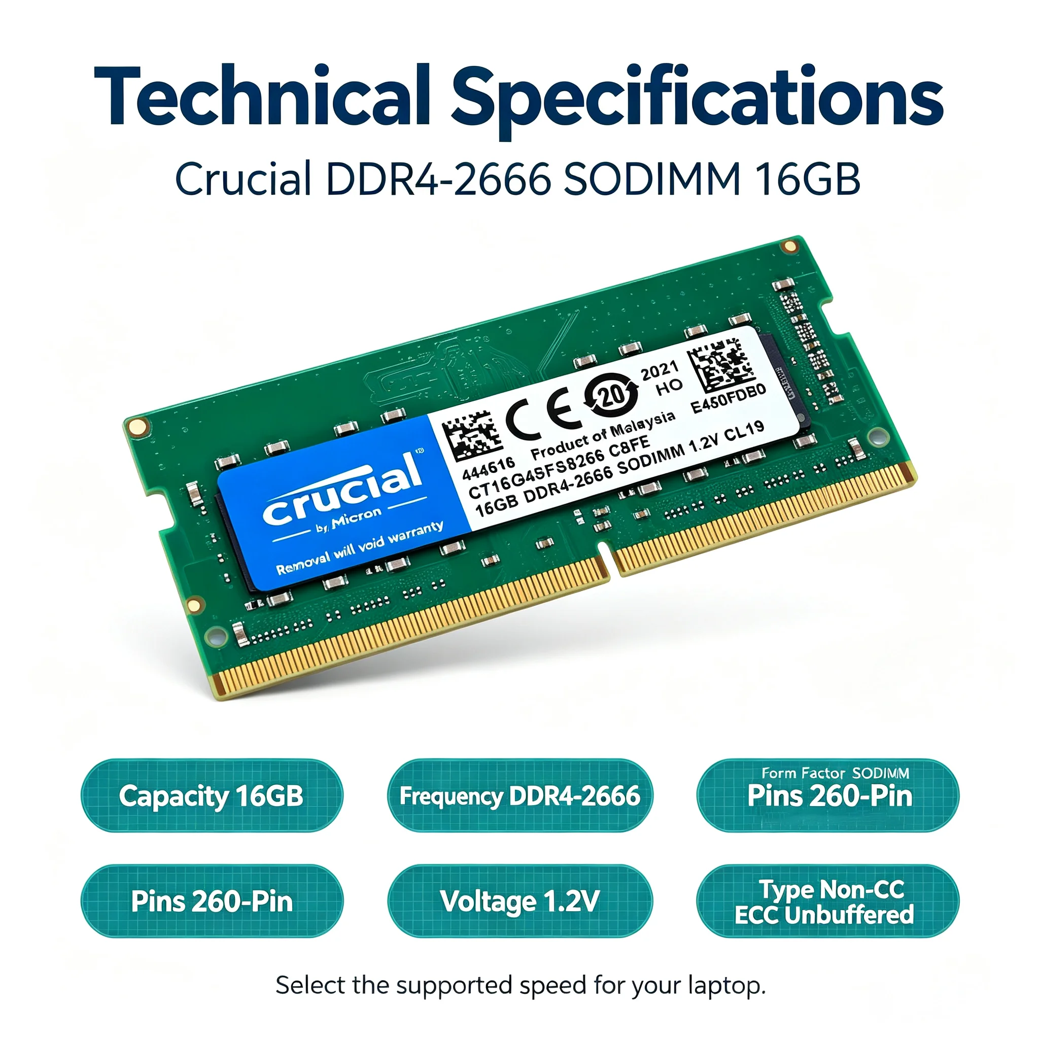 Crucial DDR4 Dizüstü Bilgisaya - Sodimm Ddr4 incelemesi ve fiyatı